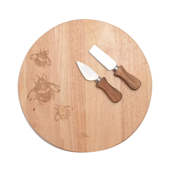 Meg Hawkins Round Cheese Board and Knife Set - Bee - Image 3