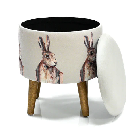 Meg Hawkins Storage Footstool Hare - Image 2