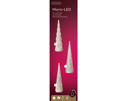 Micro LED Tree Glass Steady BO Indoor Frost White - Image 3