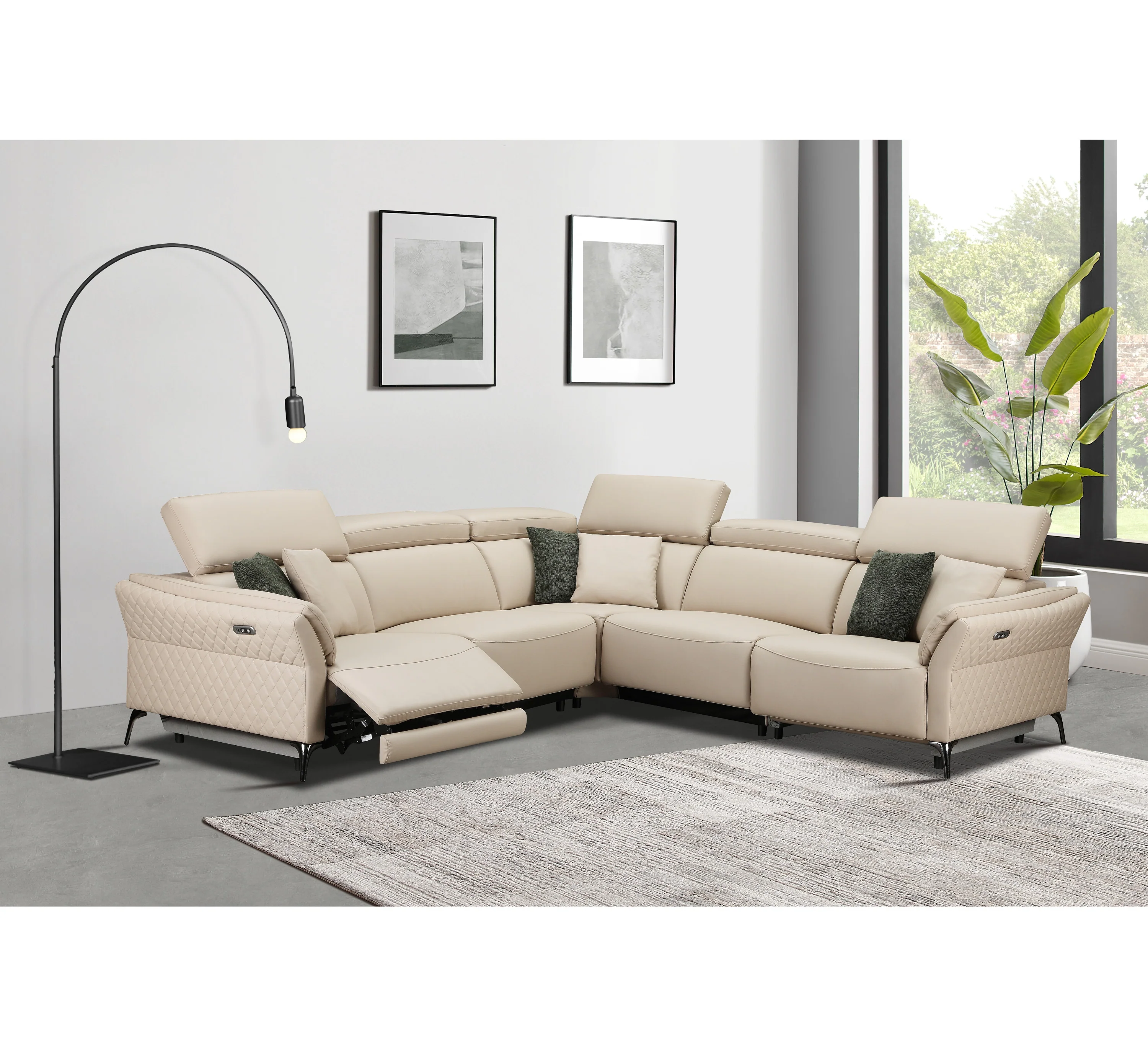 Milan Electric Corner Suite Cream - Image 2