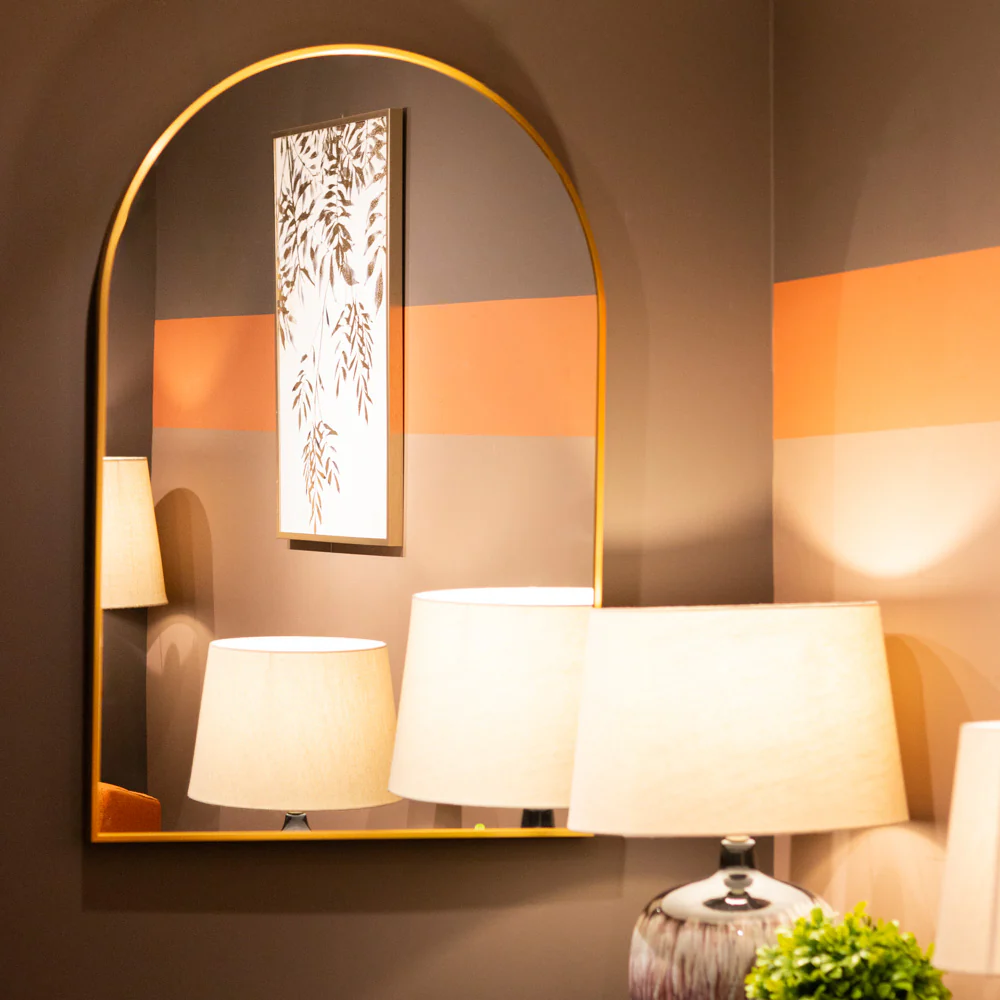 Modena Arch Wall Mirror Gold 66x96 cm – Elegant Arch Mirror