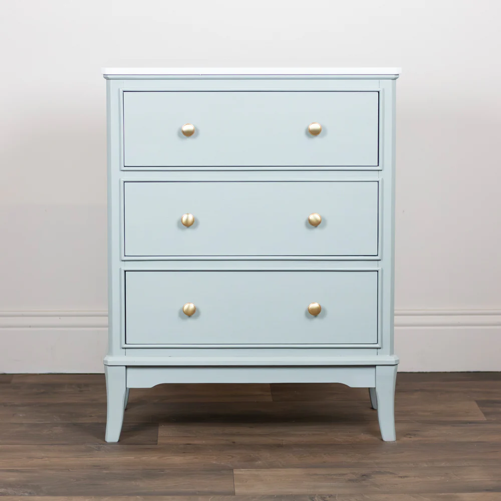 Monroe Large 3 Drawer Locker With Marble Top Sage - Image 4