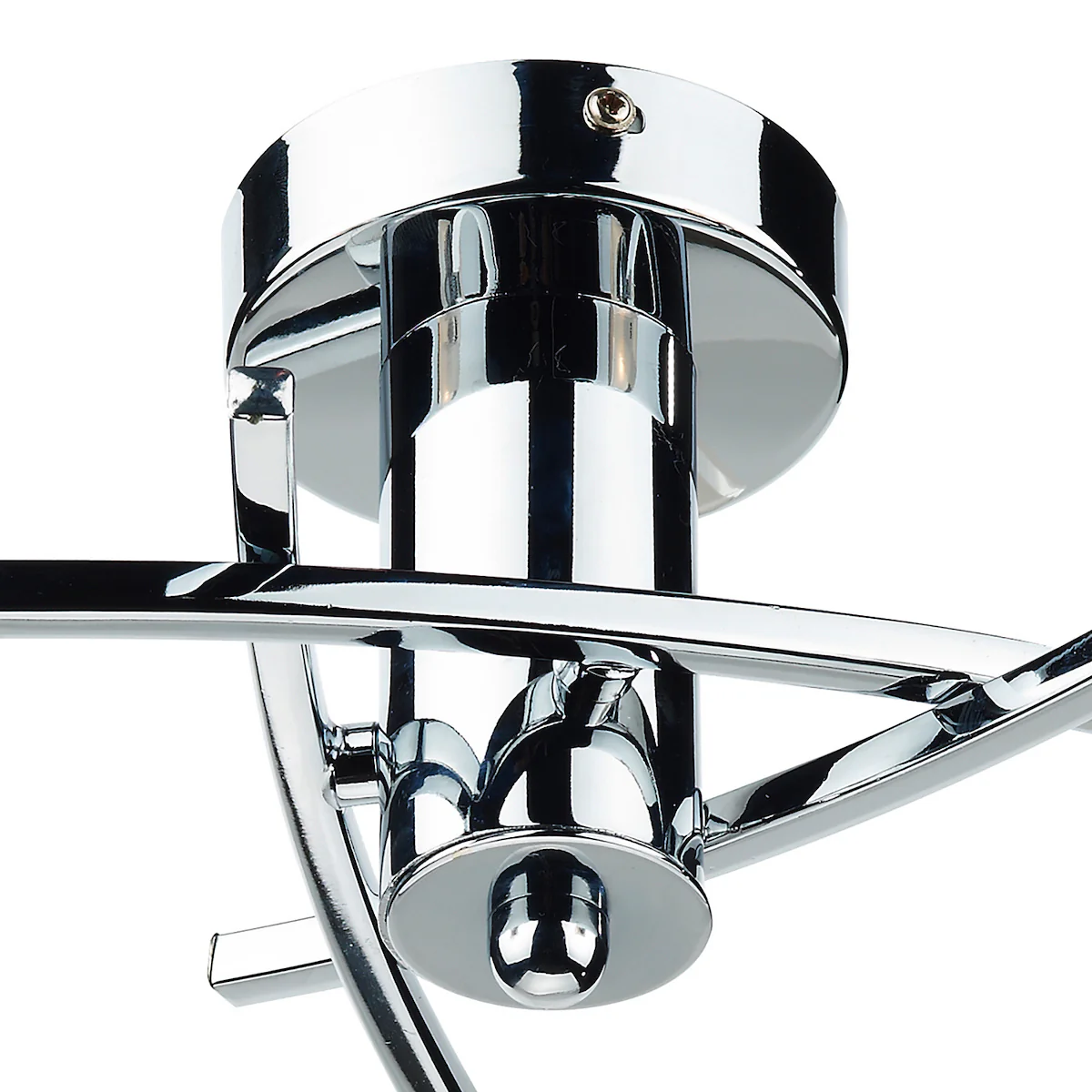 Morgan 3 Light Semi-Flush Polished Chrome Ceiling Light with Frosted Glass Shades - Image 2