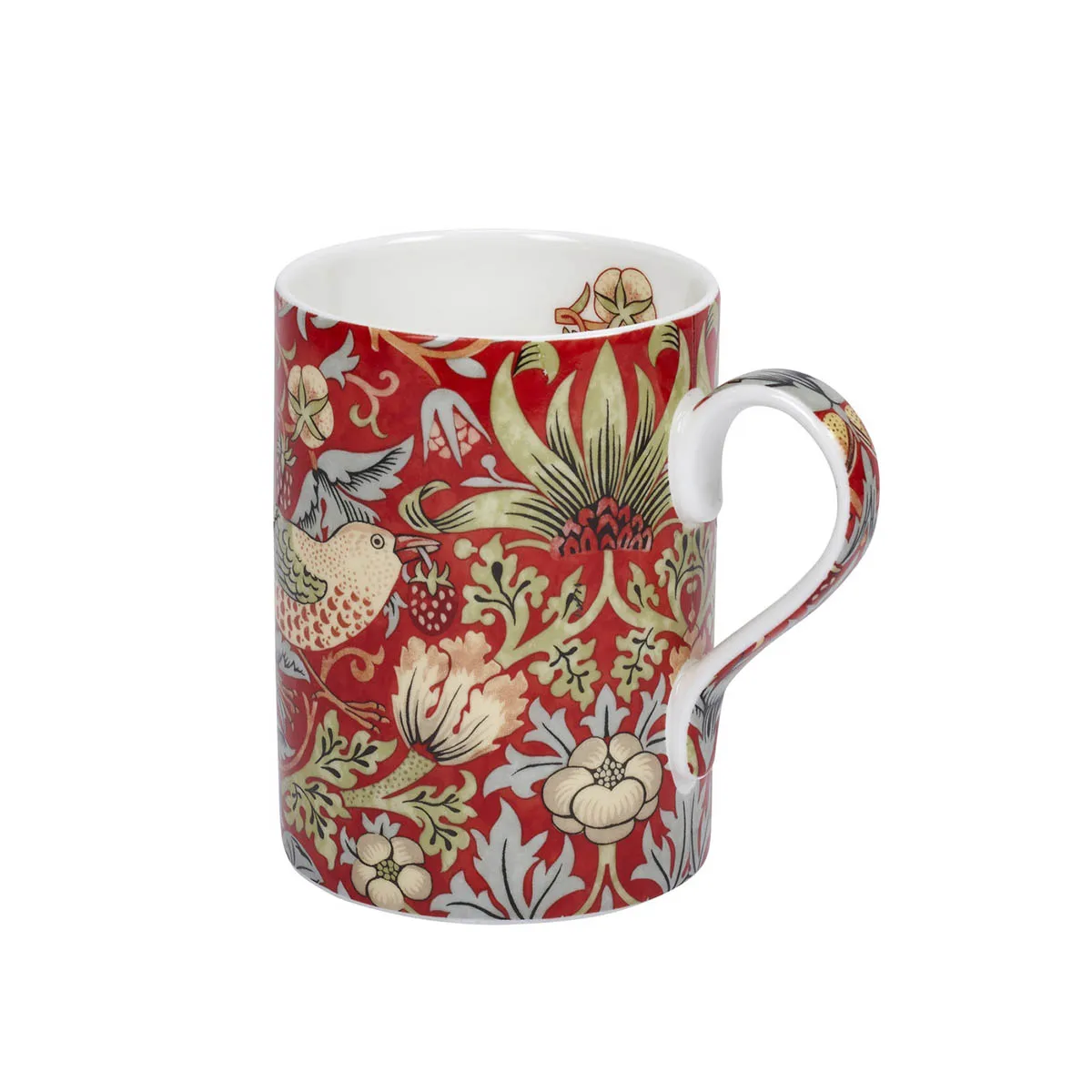 Morris & Co Strawberry Thief Mug - Crimson - Image 2