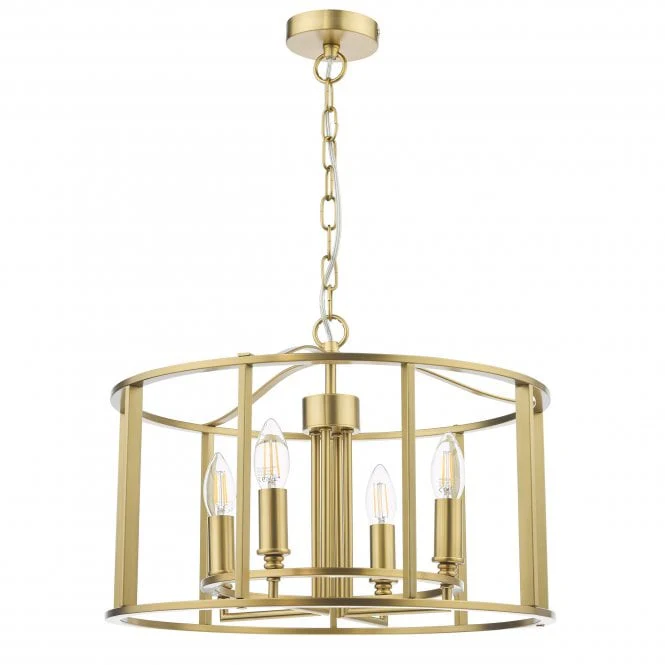 Myka 4 Light Pendant Brushed Bronze