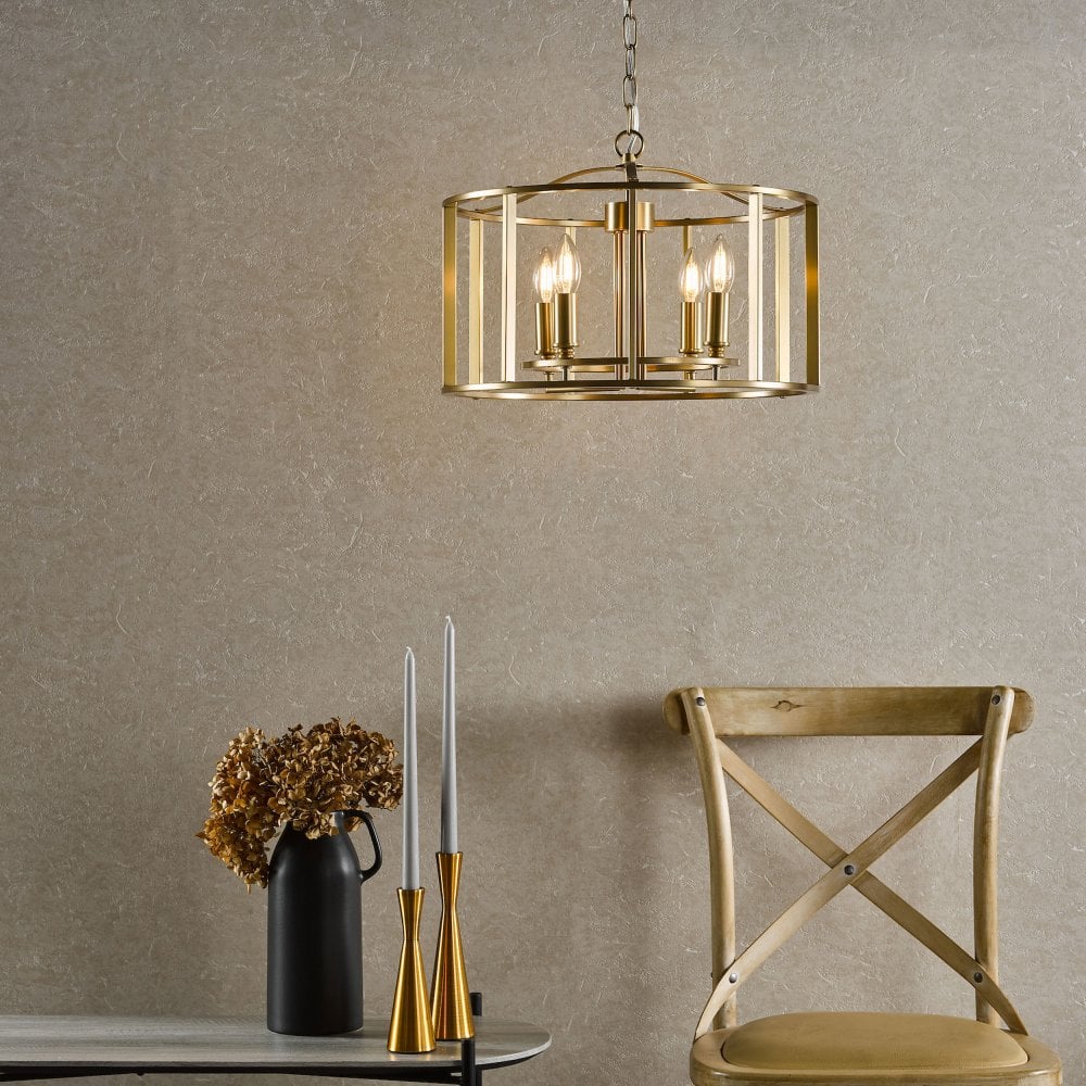 Myka 4 Light Pendant Brushed Bronze - Image 2