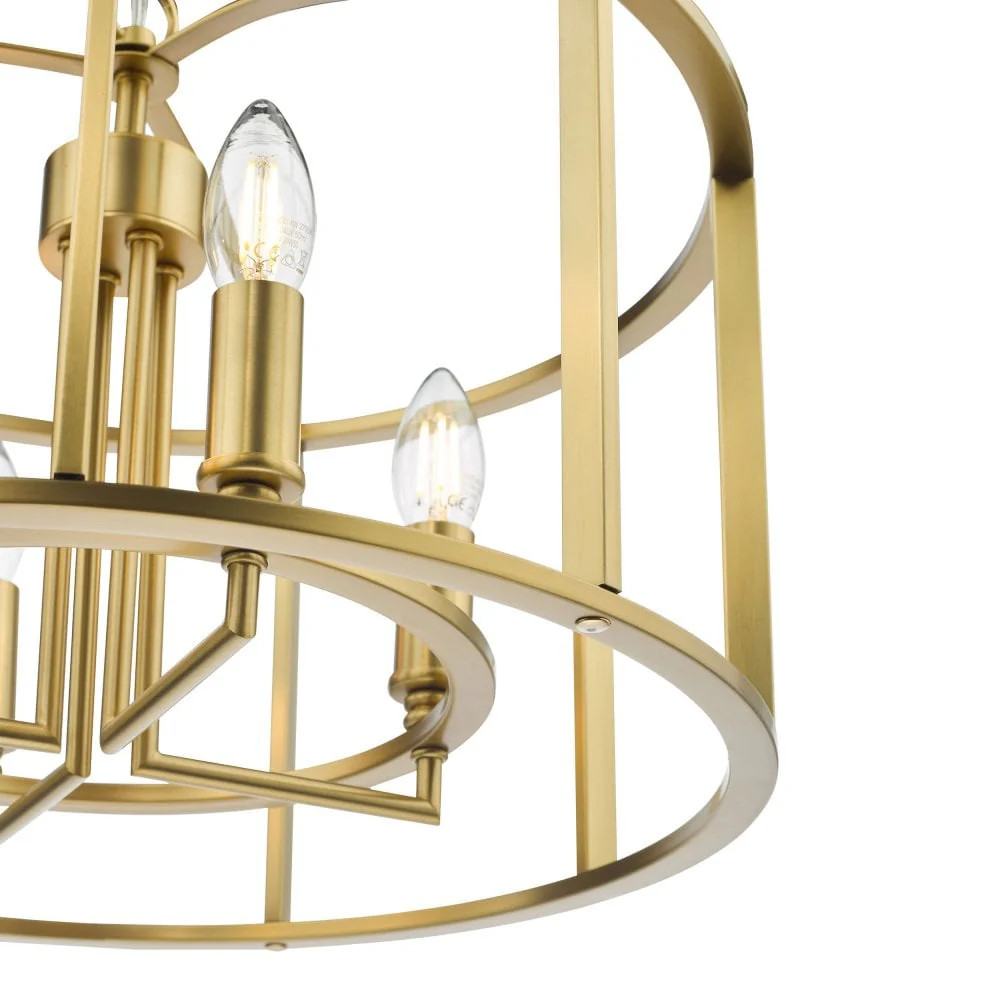 Myka 4 Light Pendant Brushed Bronze - Image 3