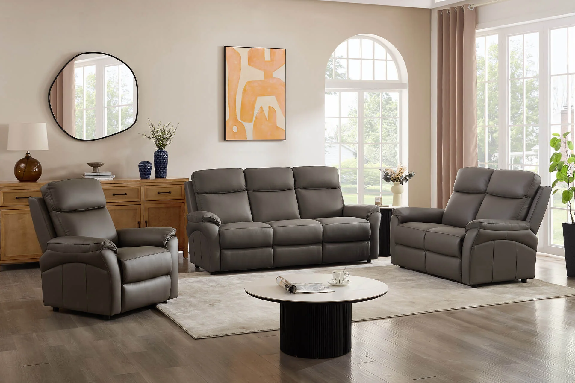 Nardo 2 Seater Sofa Truffle – Luxury Leather Couch for Living Room - Image 8