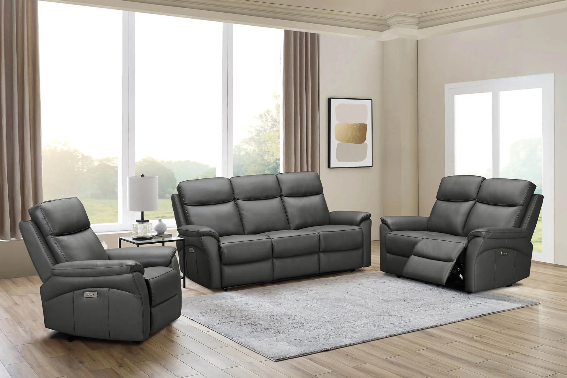 Nardo Electric Recliner Armchair Truffle - Image 6