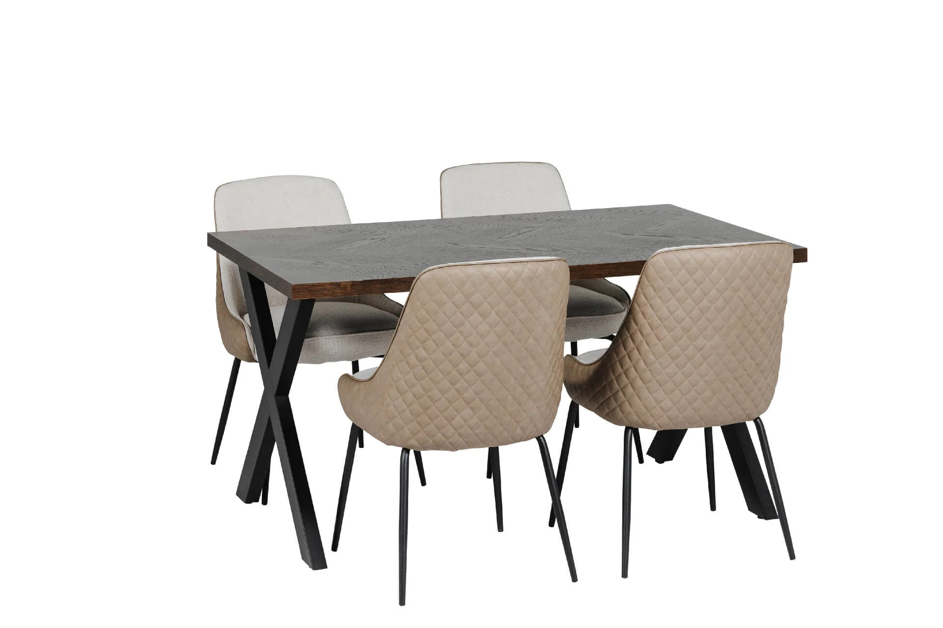 Nate Dining Table 1.4 m Smoked Oak - Image 5