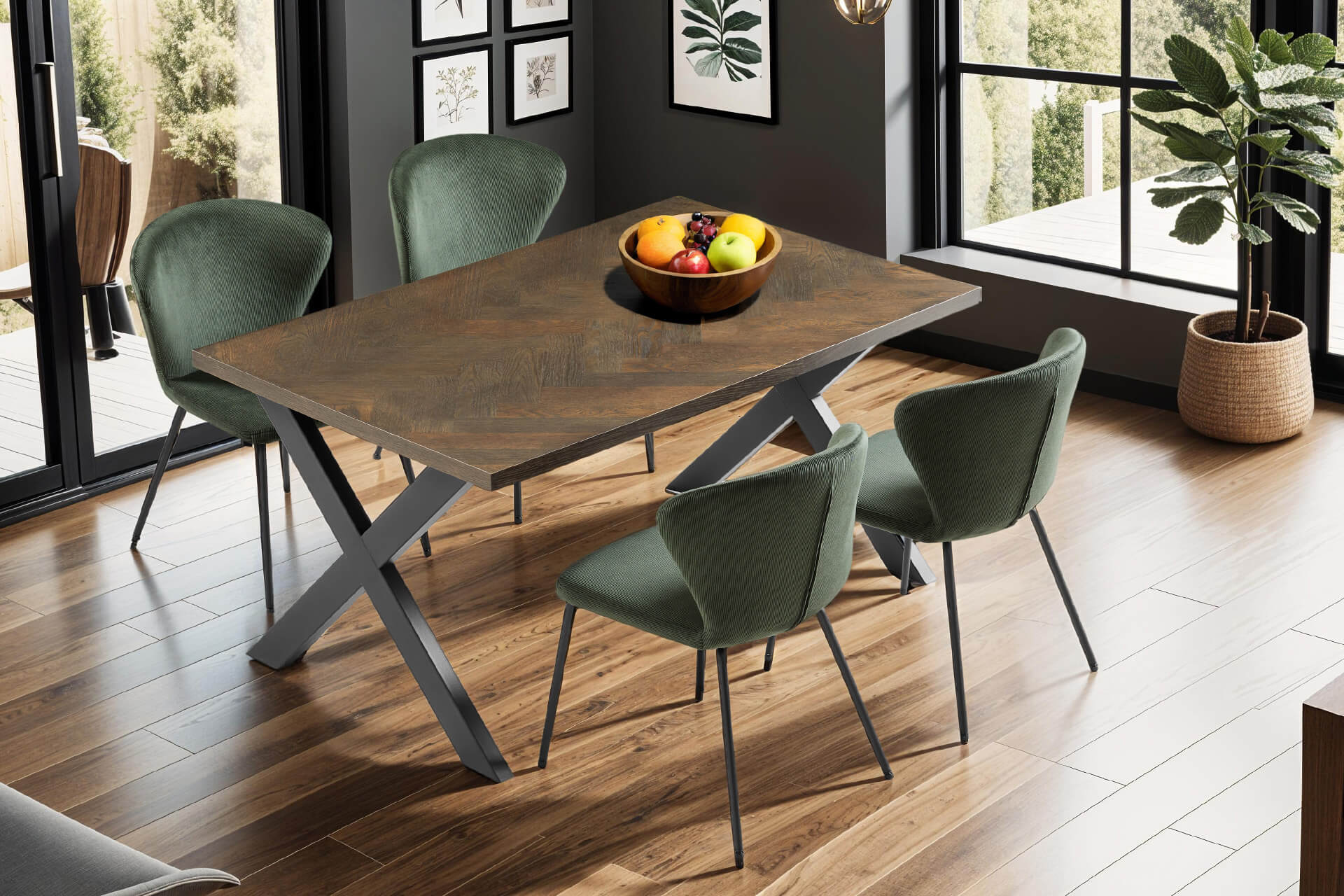 Nate Dining Table 1.4 m Smoked Oak - Image 7