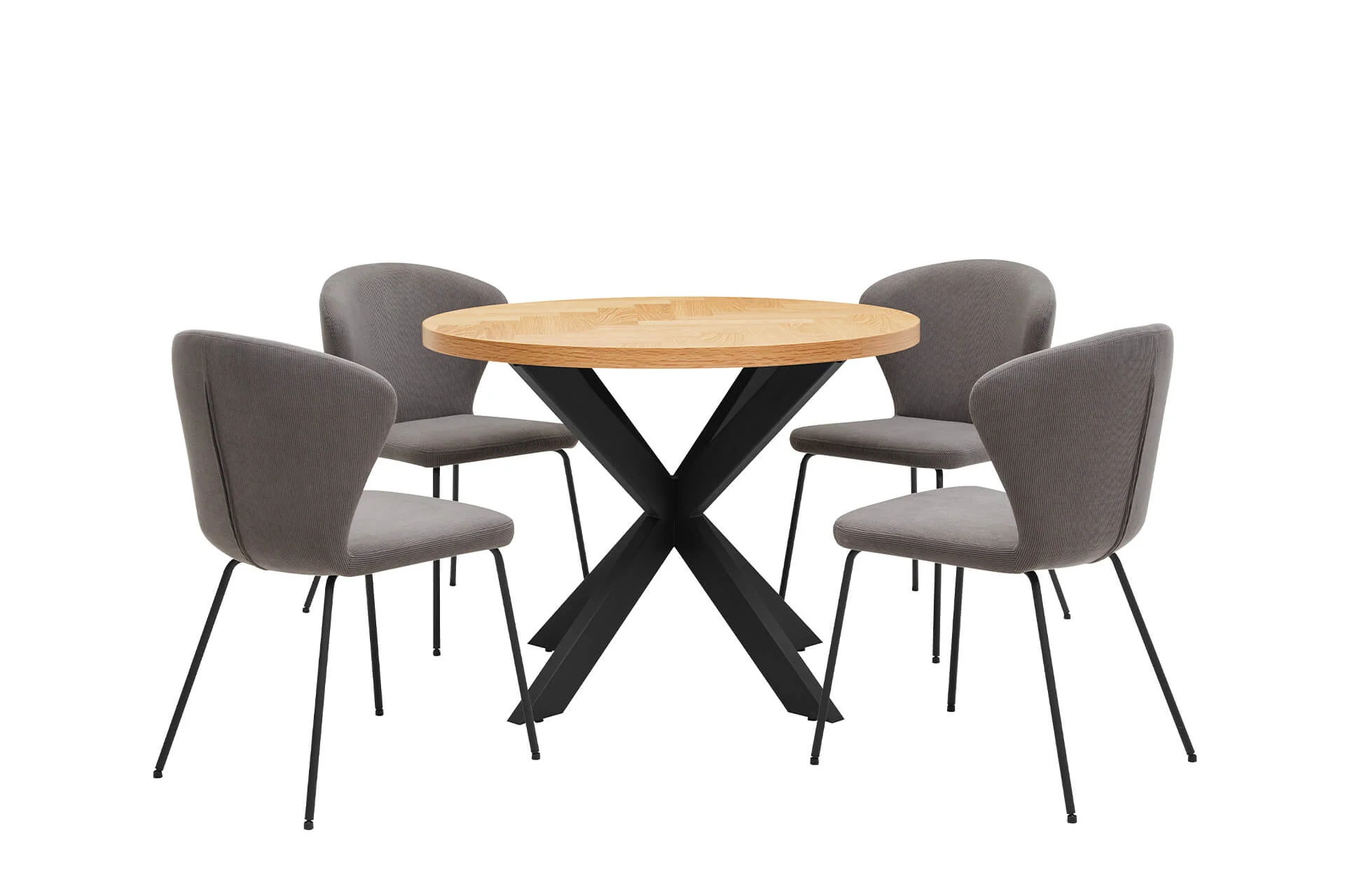 Nate Dining Table Round Natural Oak - Image 4
