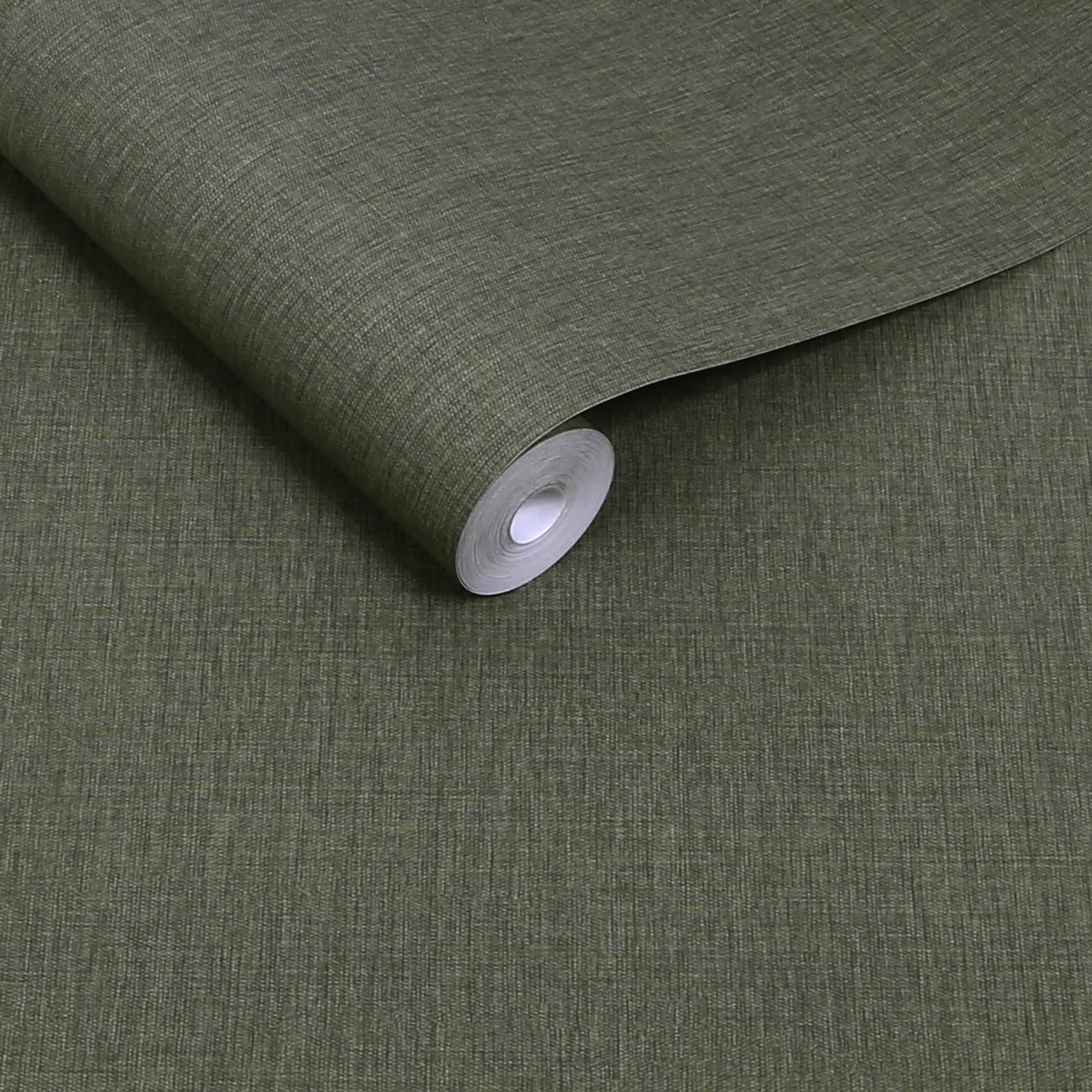 Next Linen Look Wallpaper Deep Green – Textured Green Wallpaper, Non-Woven, Easy Hang, Modern Home Décor - Image 5