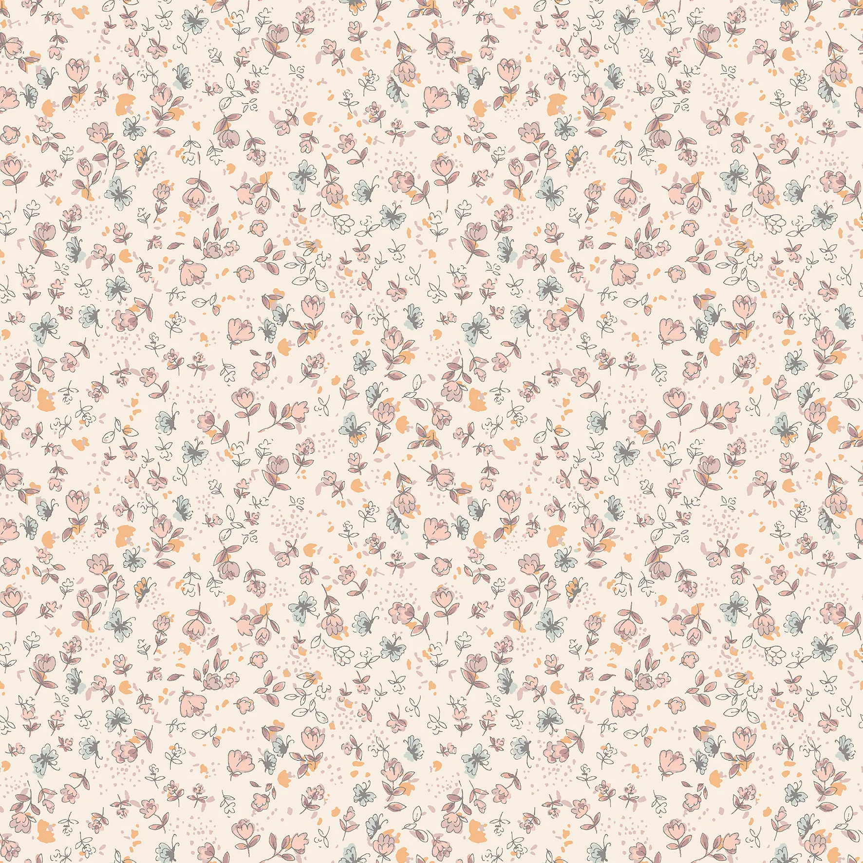 Next Wallpaper Calm Ditsy Floral Cream