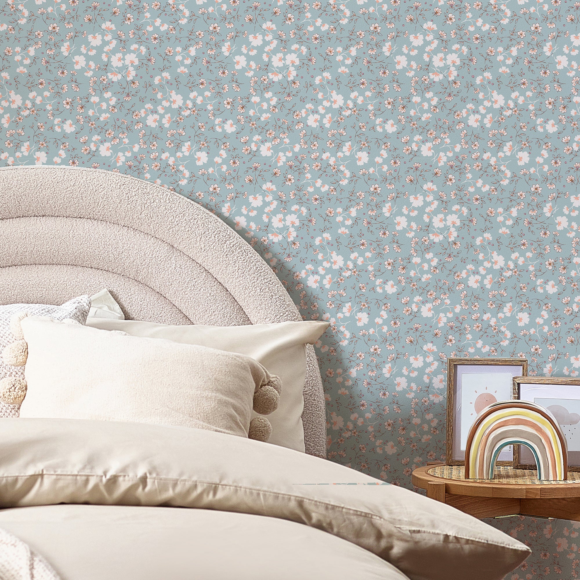 Next Wallpaper Calm Ditsy Floral Duck Egg - Image 3