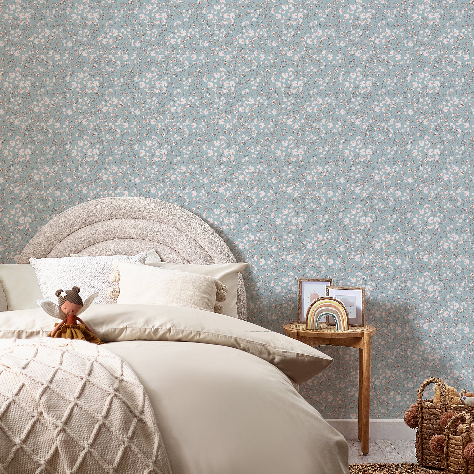 Next Wallpaper Calm Ditsy Floral Duck Egg - Image 4