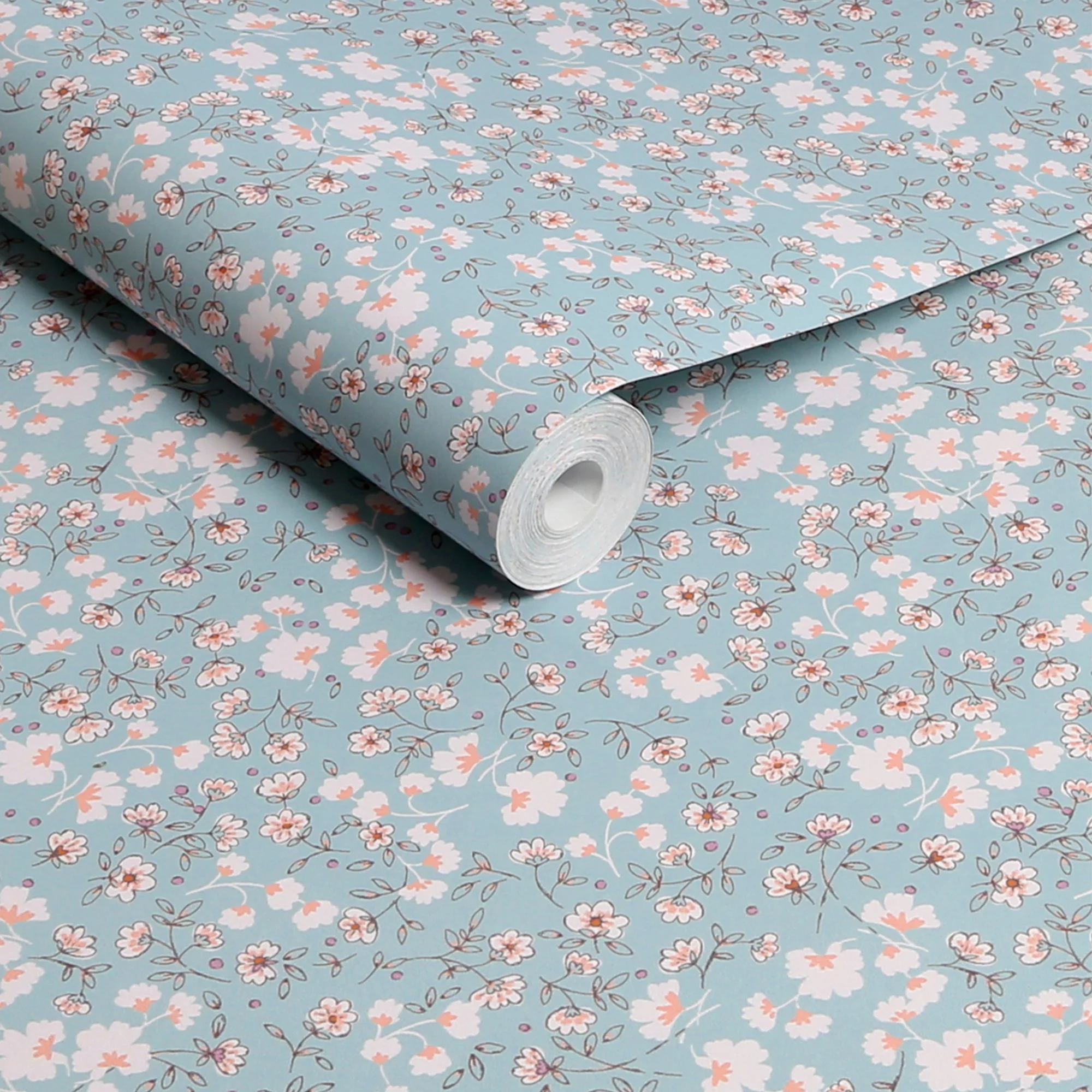 Next Wallpaper Calm Ditsy Floral Duck Egg - Image 5