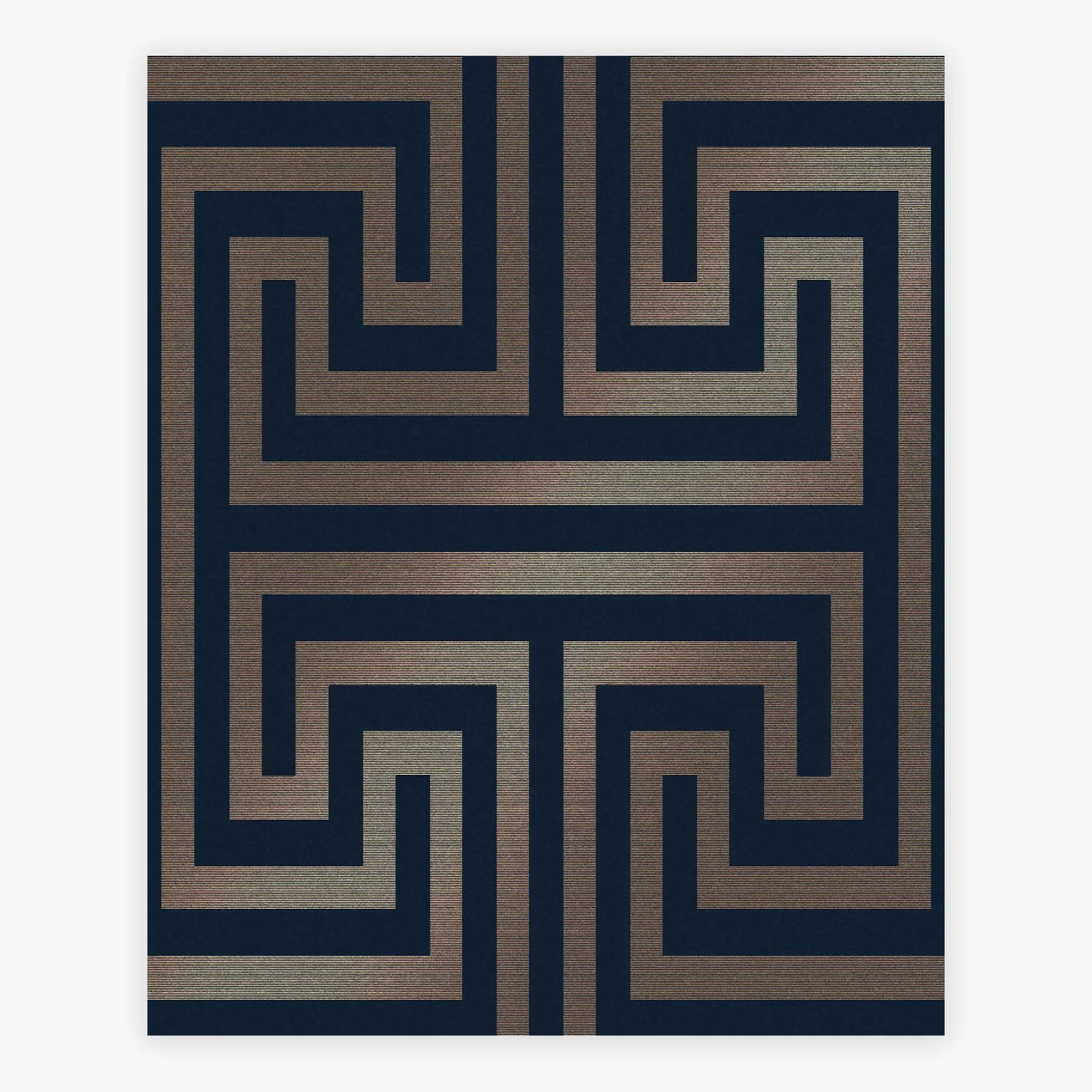 Next Wallpaper Metallic Greek Key Navy