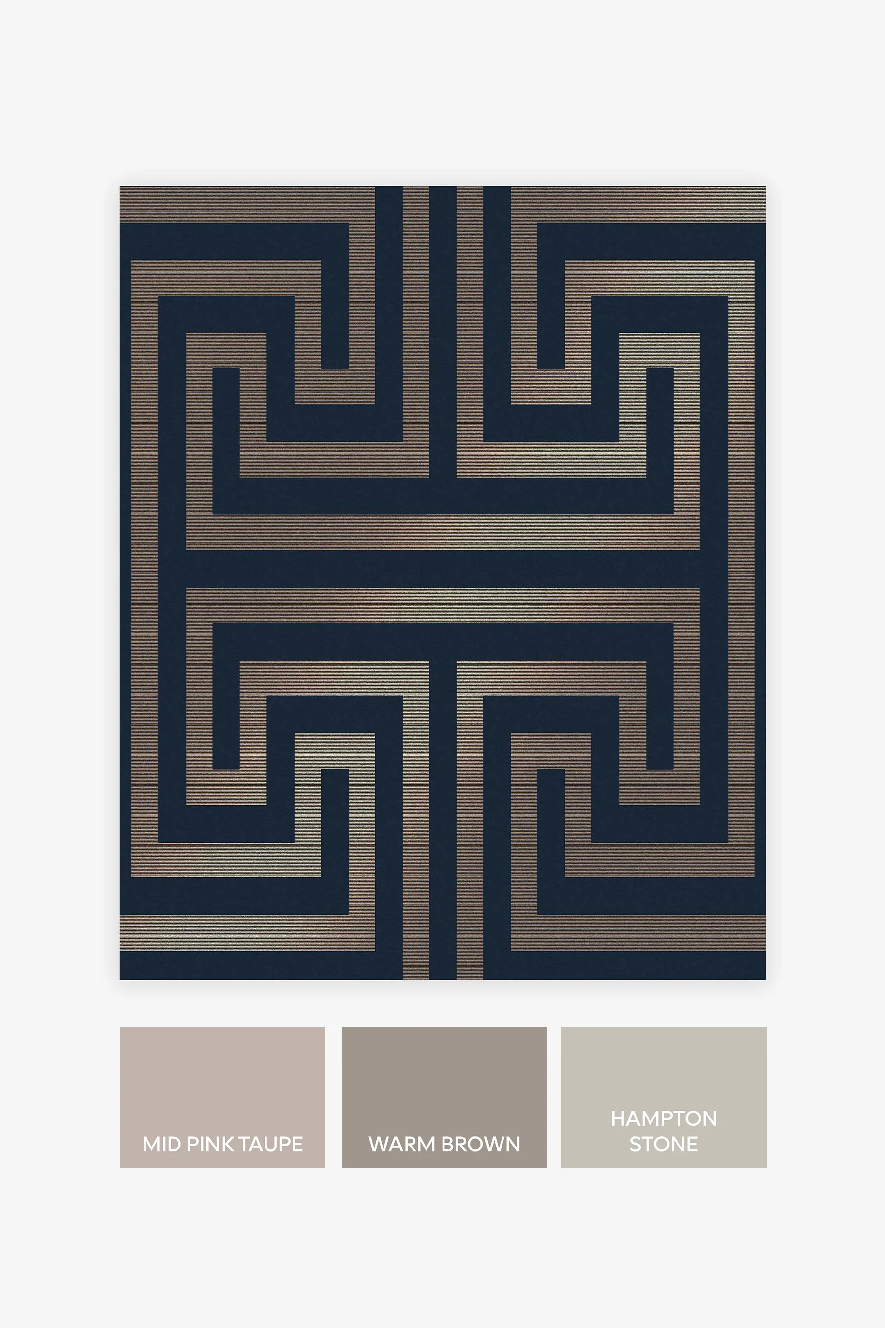 Next Wallpaper Metallic Greek Key Navy - Image 4