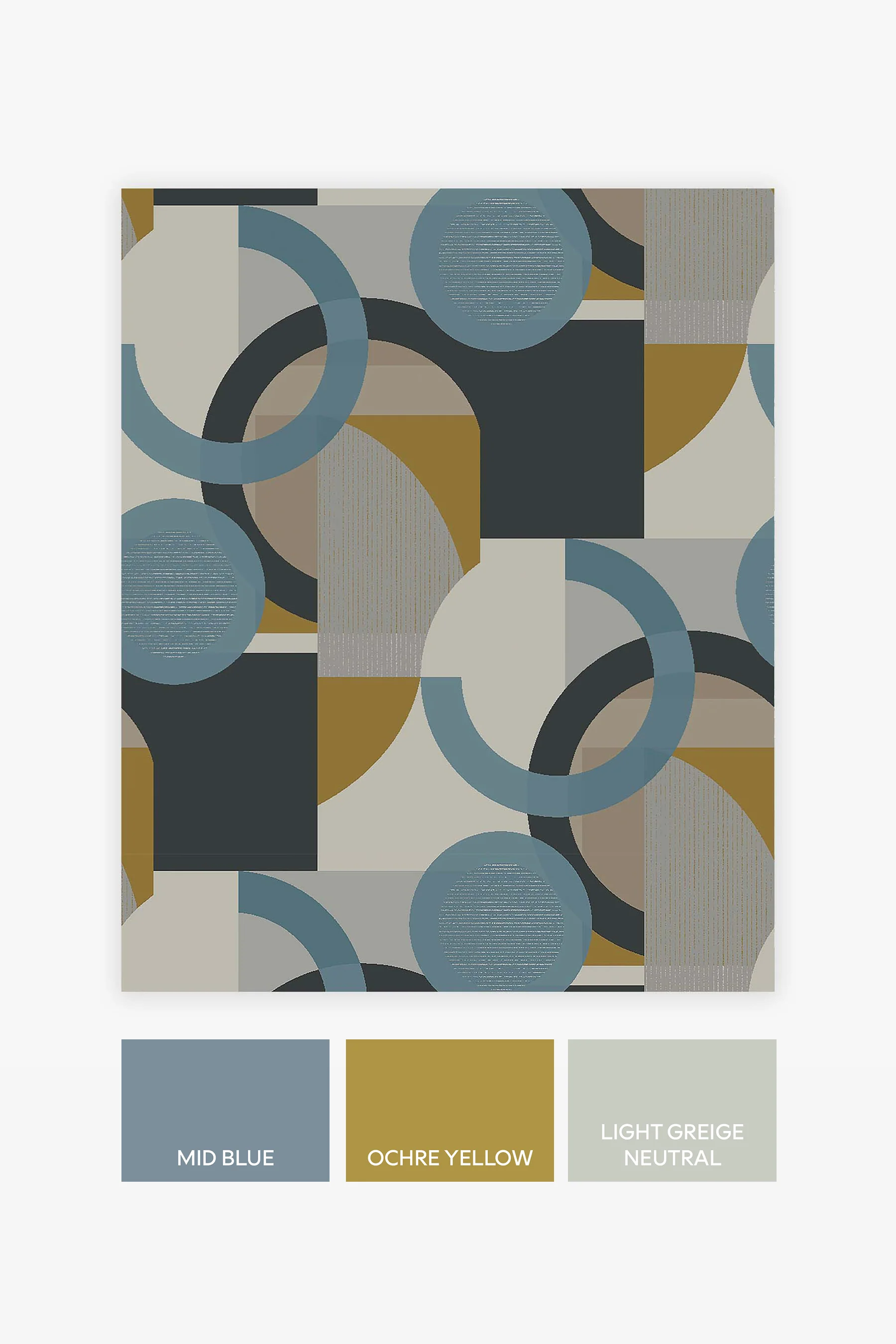 Next Wallpaper Retro Shapes Geo Blues - Image 4