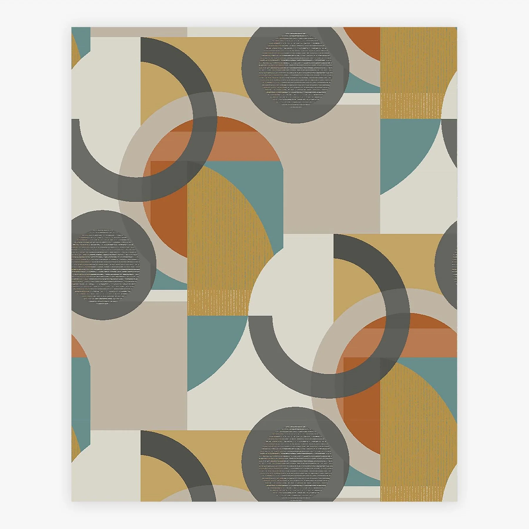 Next Wallpaper Retro Shapes Geo Orange