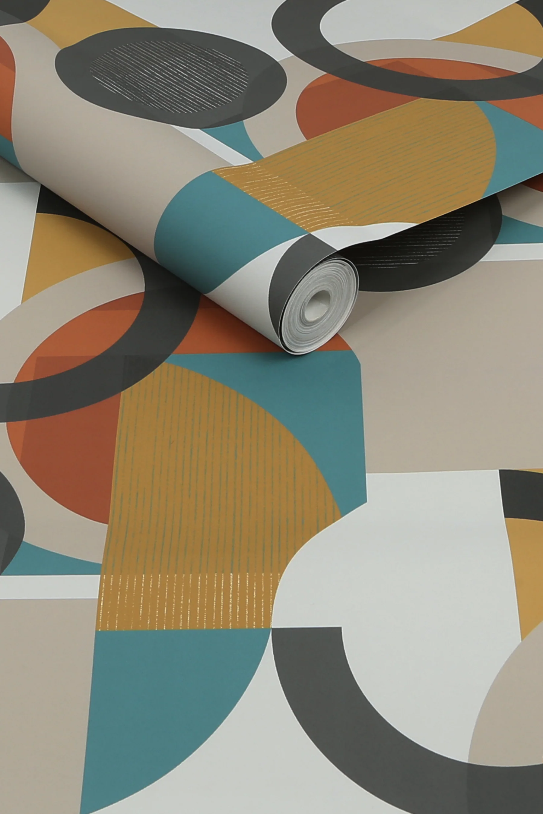 Next Wallpaper Retro Shapes Geo Orange - Image 3