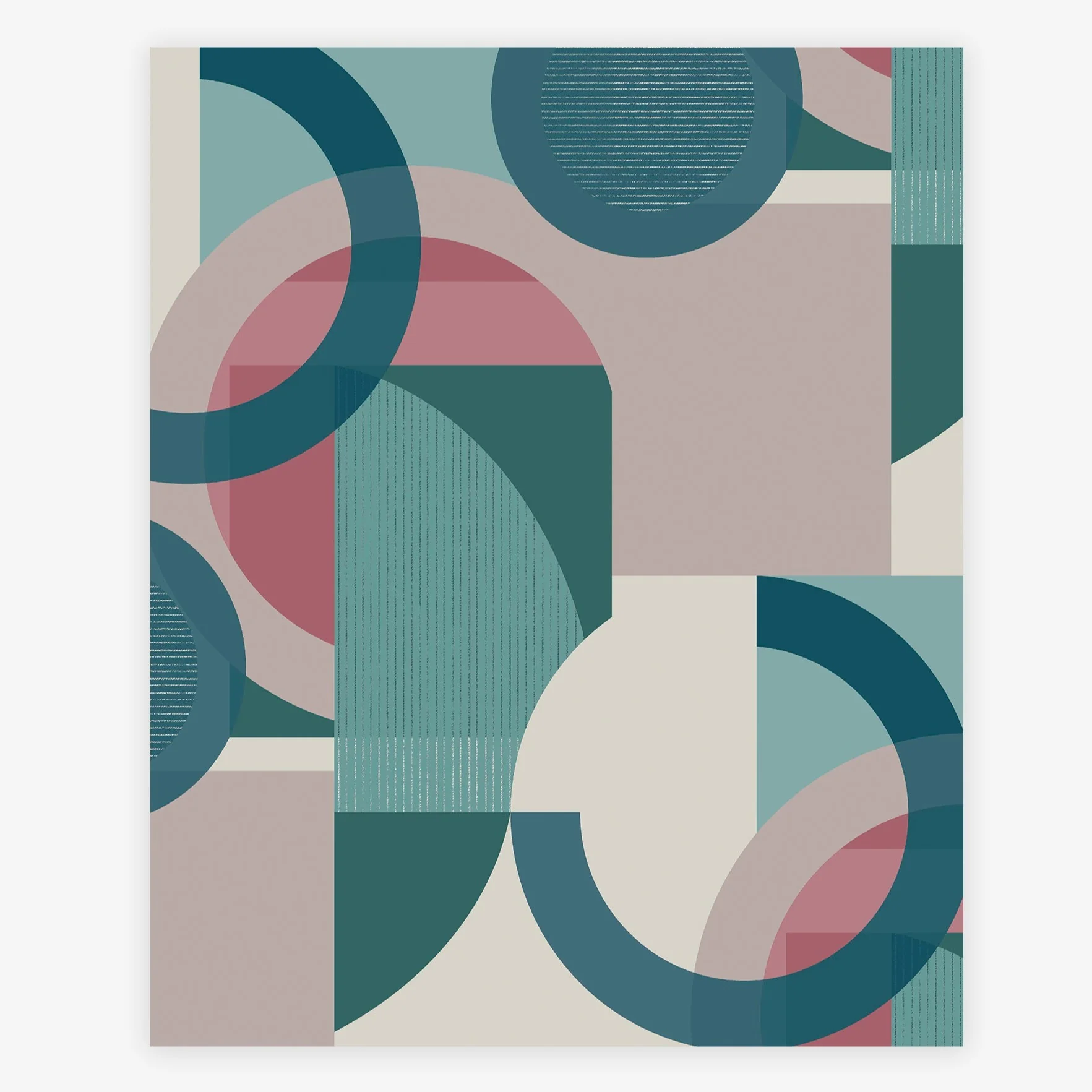 Next Wallpaper Retro Shapes Geo Teal