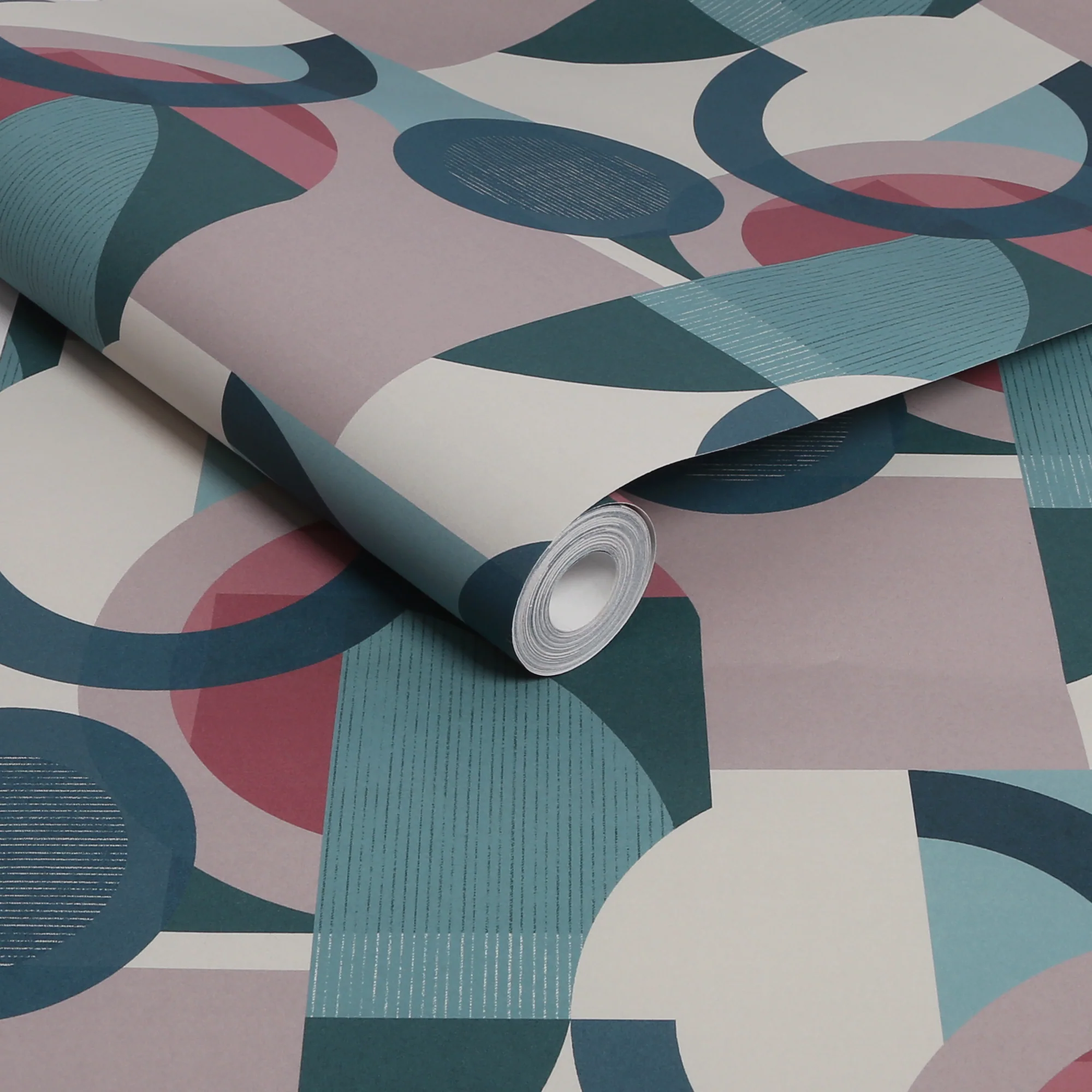 Next Wallpaper Retro Shapes Geo Teal - Image 3