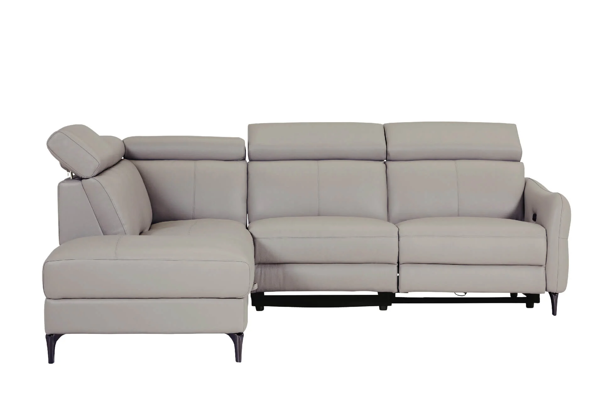 Nico Corner Sofa Electric Recliner LHF Stone - Image 2