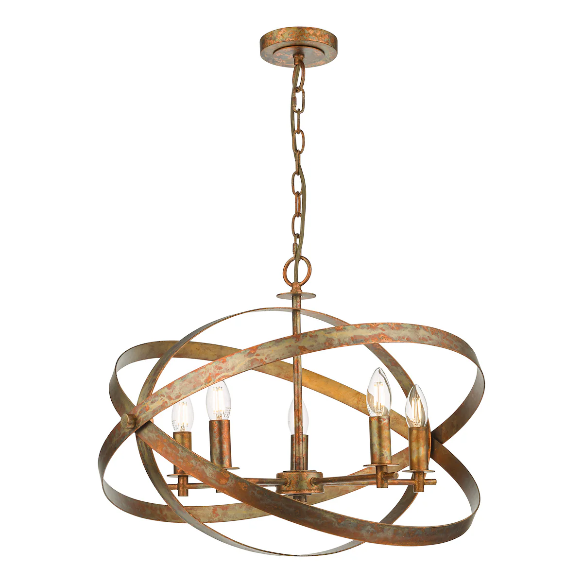 Nitya 5 Light Pendant Mottled Copper - Image 2