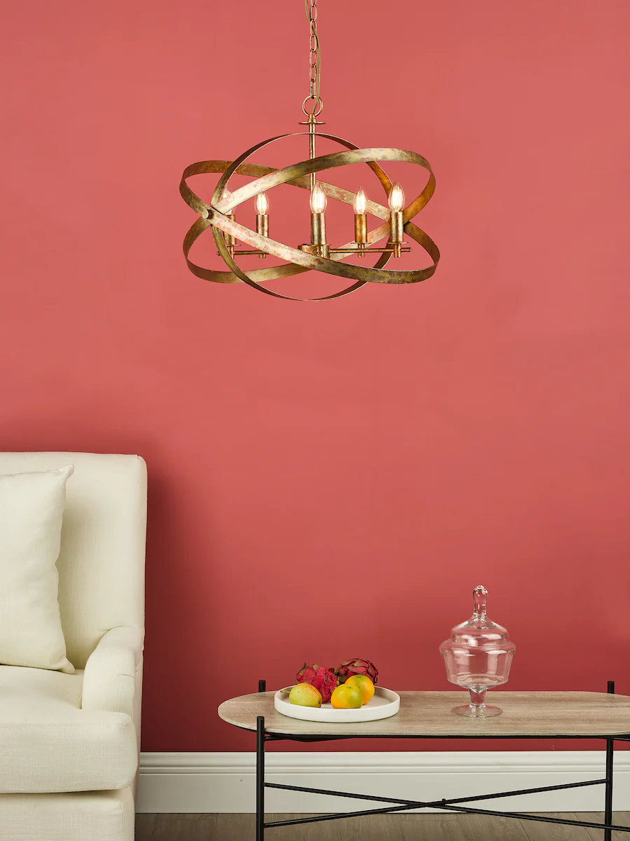 Nitya 5 Light Pendant Mottled Copper - Image 8