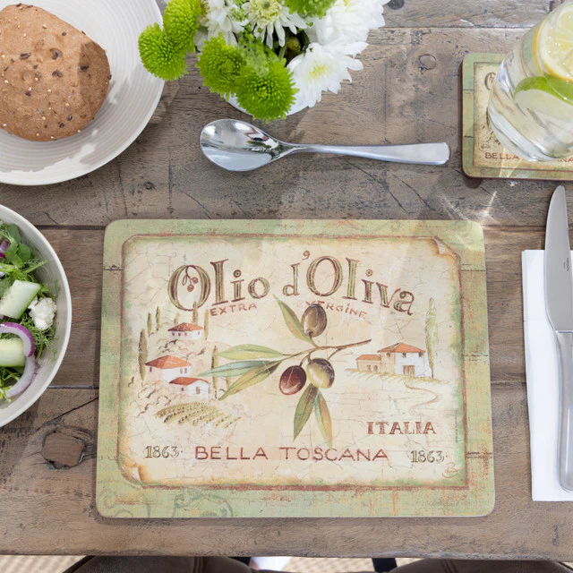 Olio D'Oliva Pack Of 6 Premium Placemats - Image 2