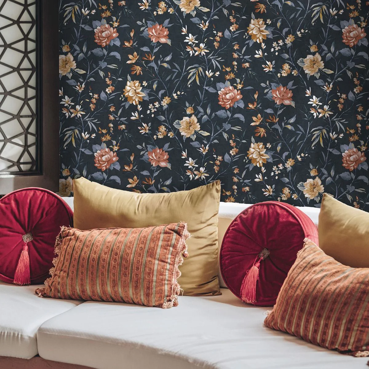 Oriental Trail Navy Wallpaper – Floral Wallpaper by Holden 13820 - Image 3