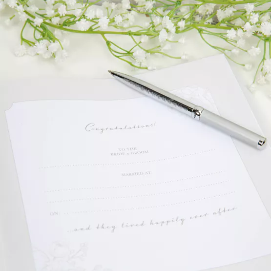'Our Wedding Day' Grey Floral Photo Album 5" x 7" 50 pages - Image 3
