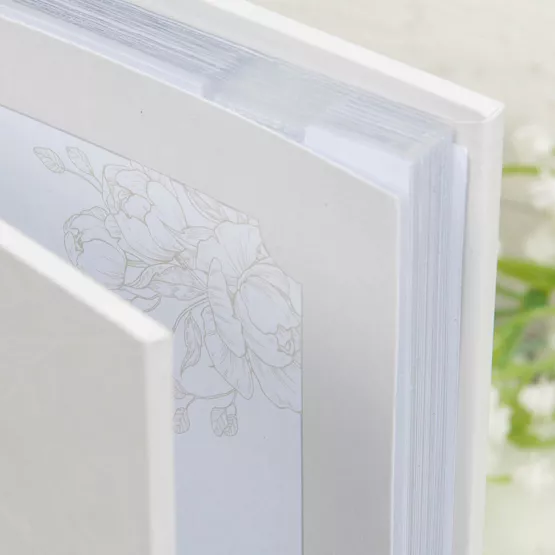 'Our Wedding Day' Grey Floral Photo Album 5" x 7" 50 pages - Image 5