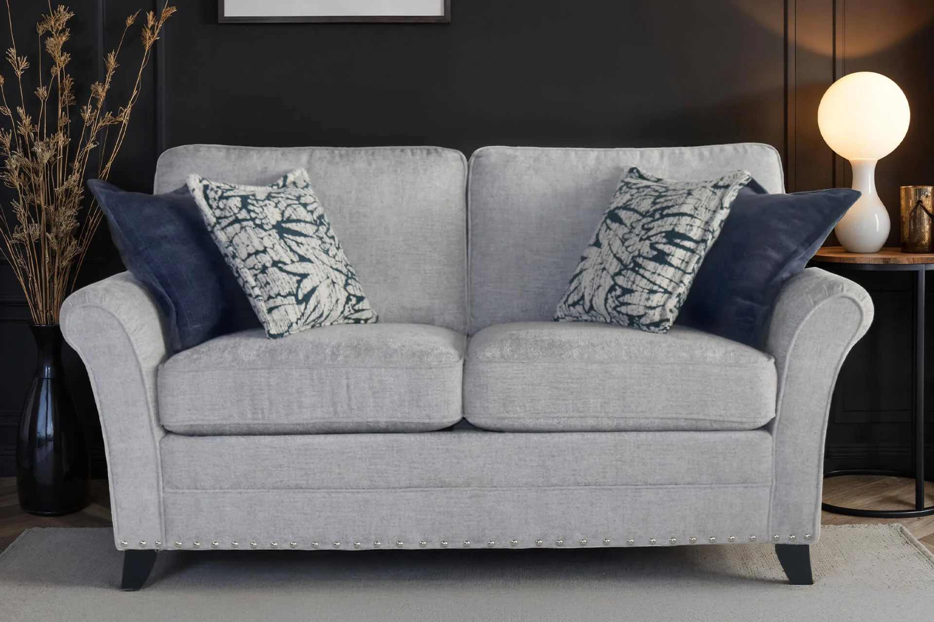 Pippa 2 Seater Sofa Silver - Image 6