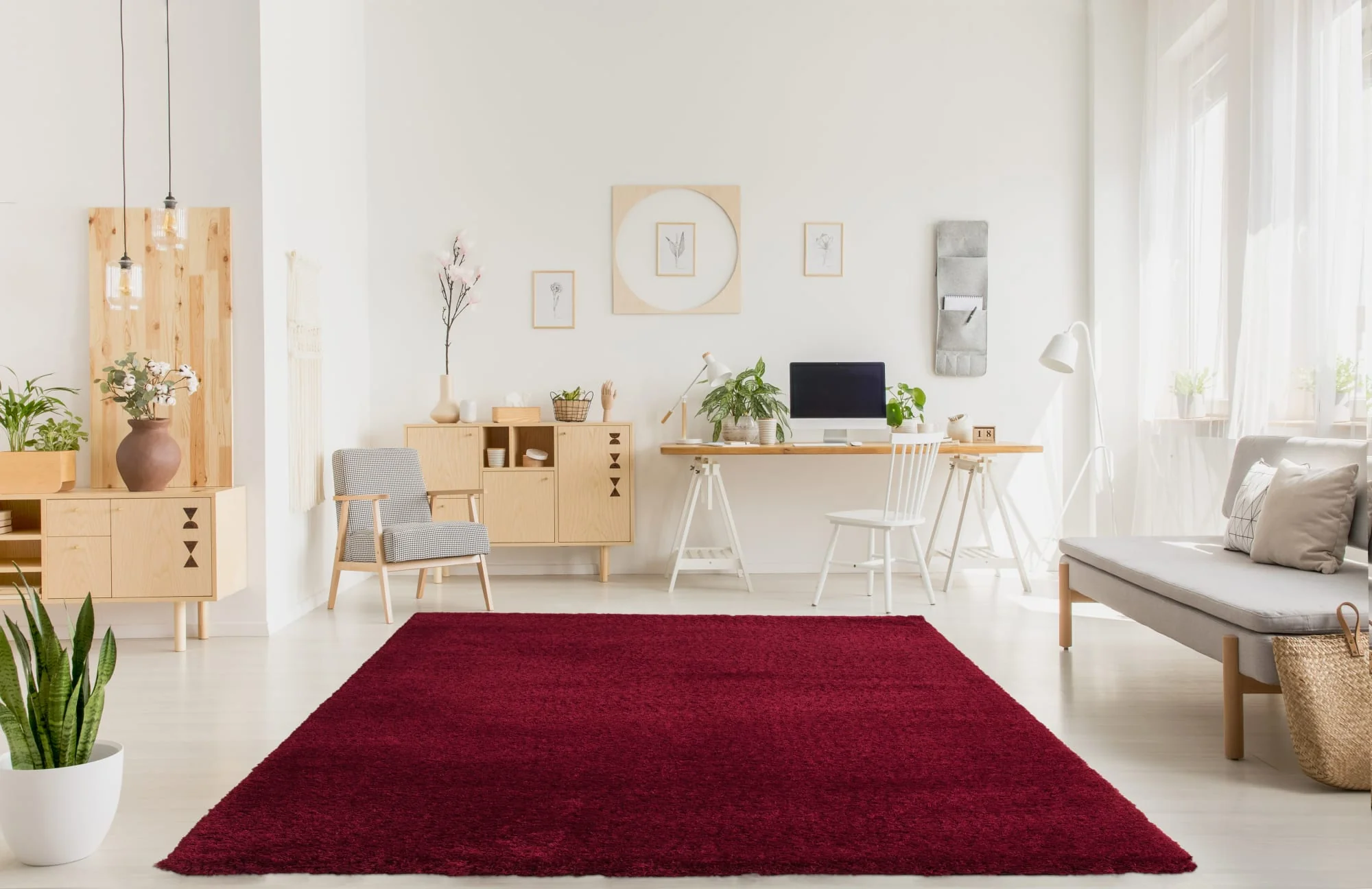 Prada Shaggy Rug Red - Image 2