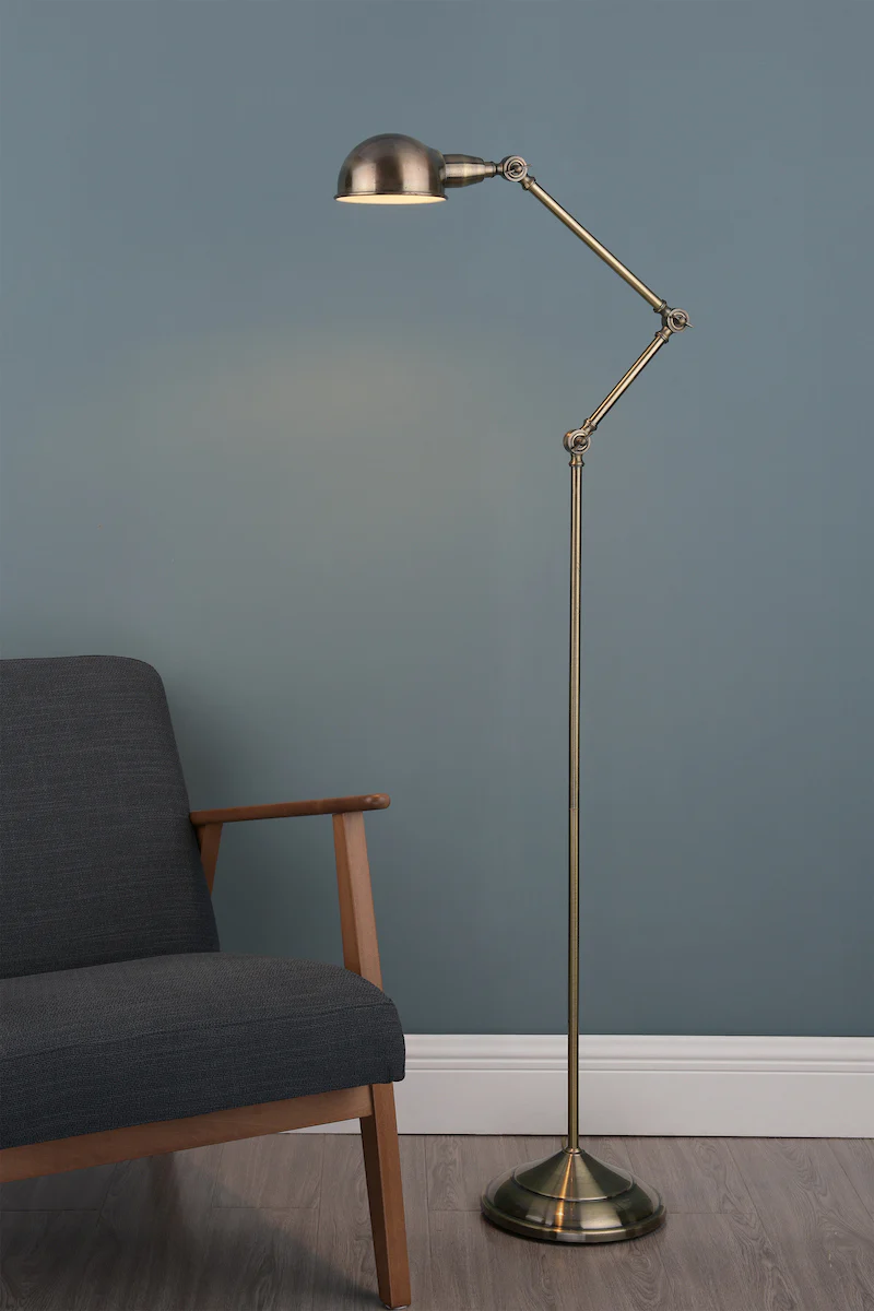 Ranger Task Floor Lamp Antique Brass Adjustable Reading Lamp for Floor | Lighting Collection - Image 2