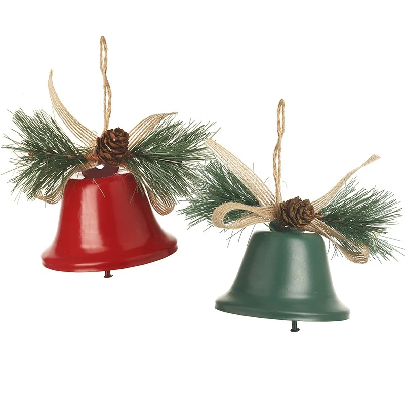 Red & Green Christmas Bells – Hanging Holiday Home Decoration
