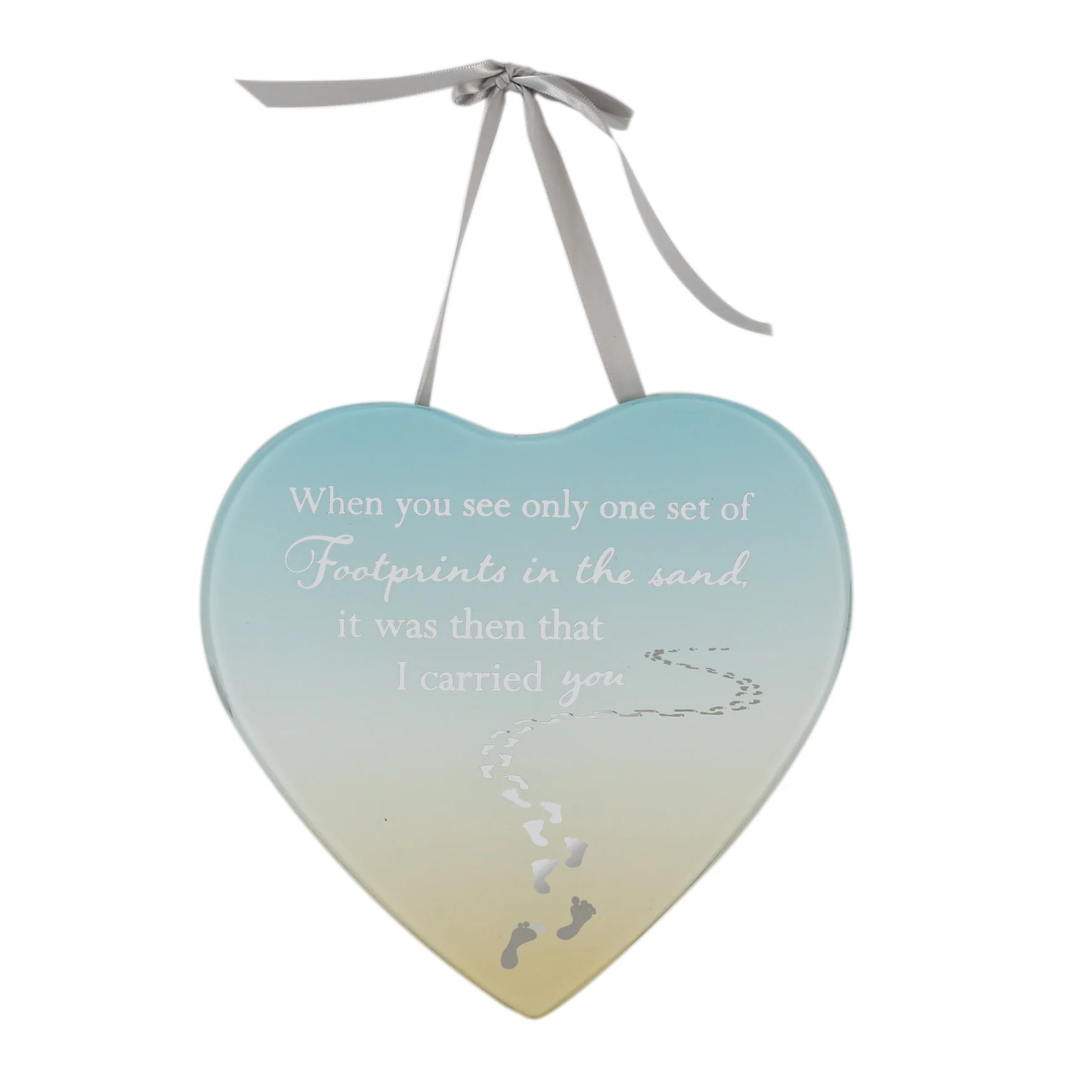 Reflections From The Heart Mirror Hanging Plaque Footprints