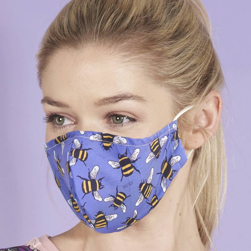 Reusable Face Covers Blue Bee