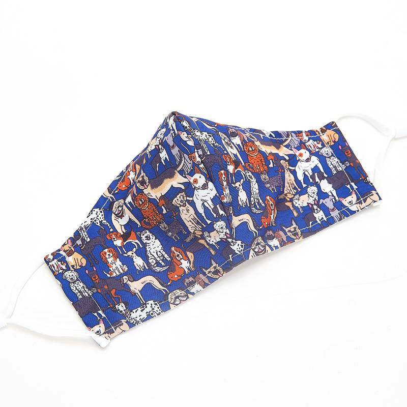 Reusable Face Covers  Teal Dogs - Image 3