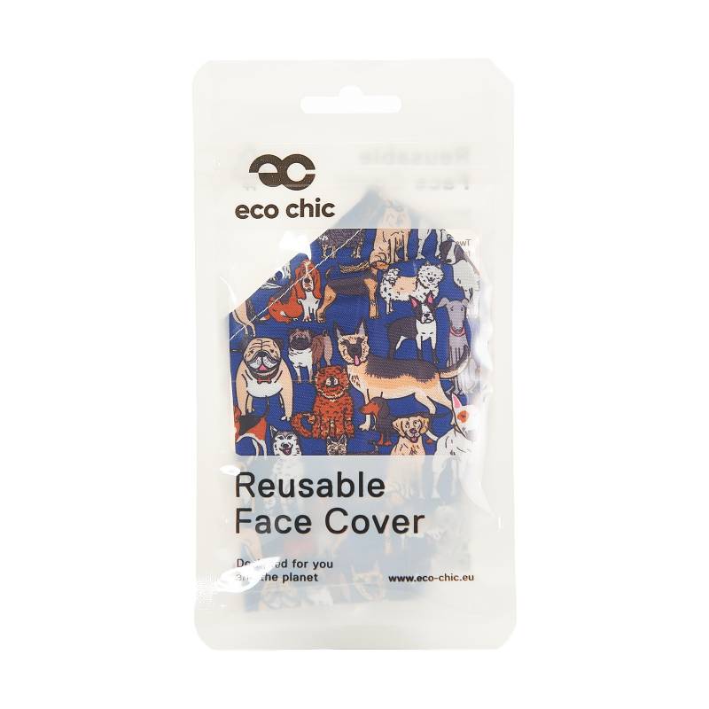 Reusable Face Covers  Teal Dogs - Image 4
