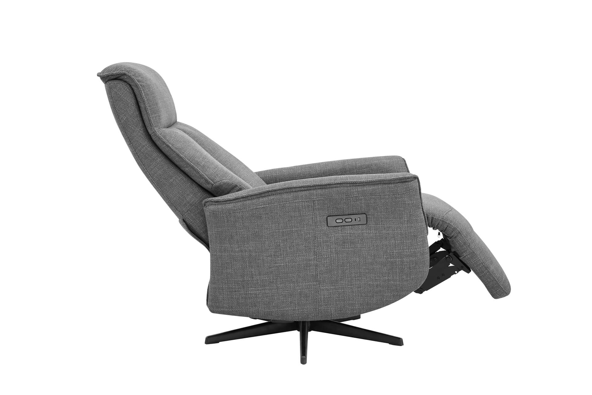 Riya Electric Reclining Accent Chair Charcoal - Image 6
