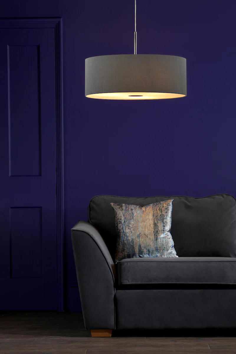 Ronda 3 Light Pendant Polished Chrome and Grey - Image 2
