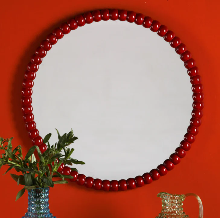 Ruan Round Mirror Red - Image 4
