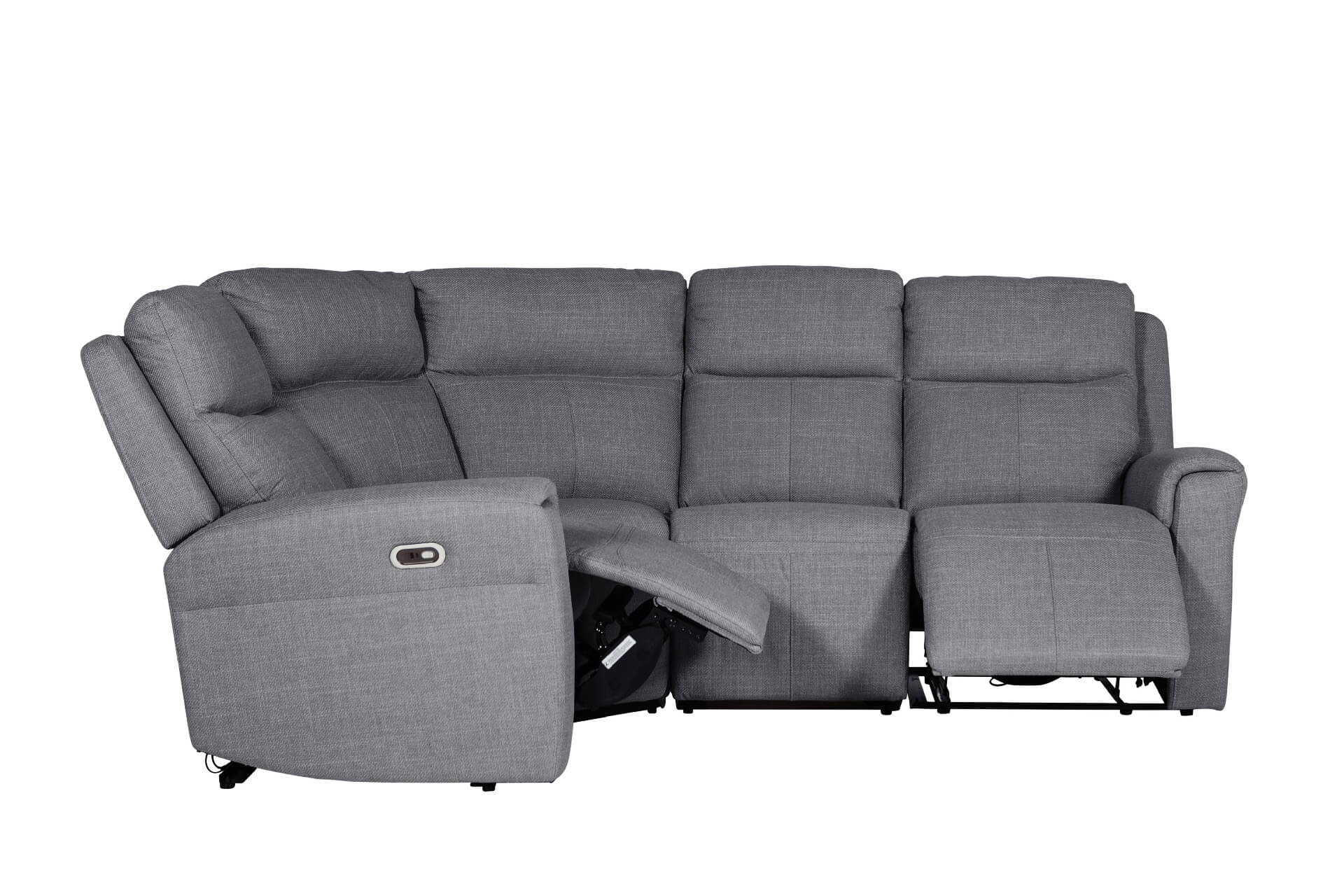 Russo Corner Sofa Electric Recliner Charcoal - Image 2