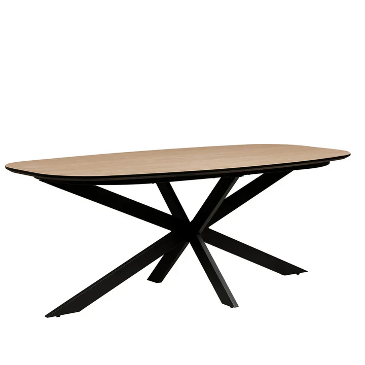 Sadia Dining Set Oak Oval Dining Table and 6 Grey Fabric Chairs - Image 3