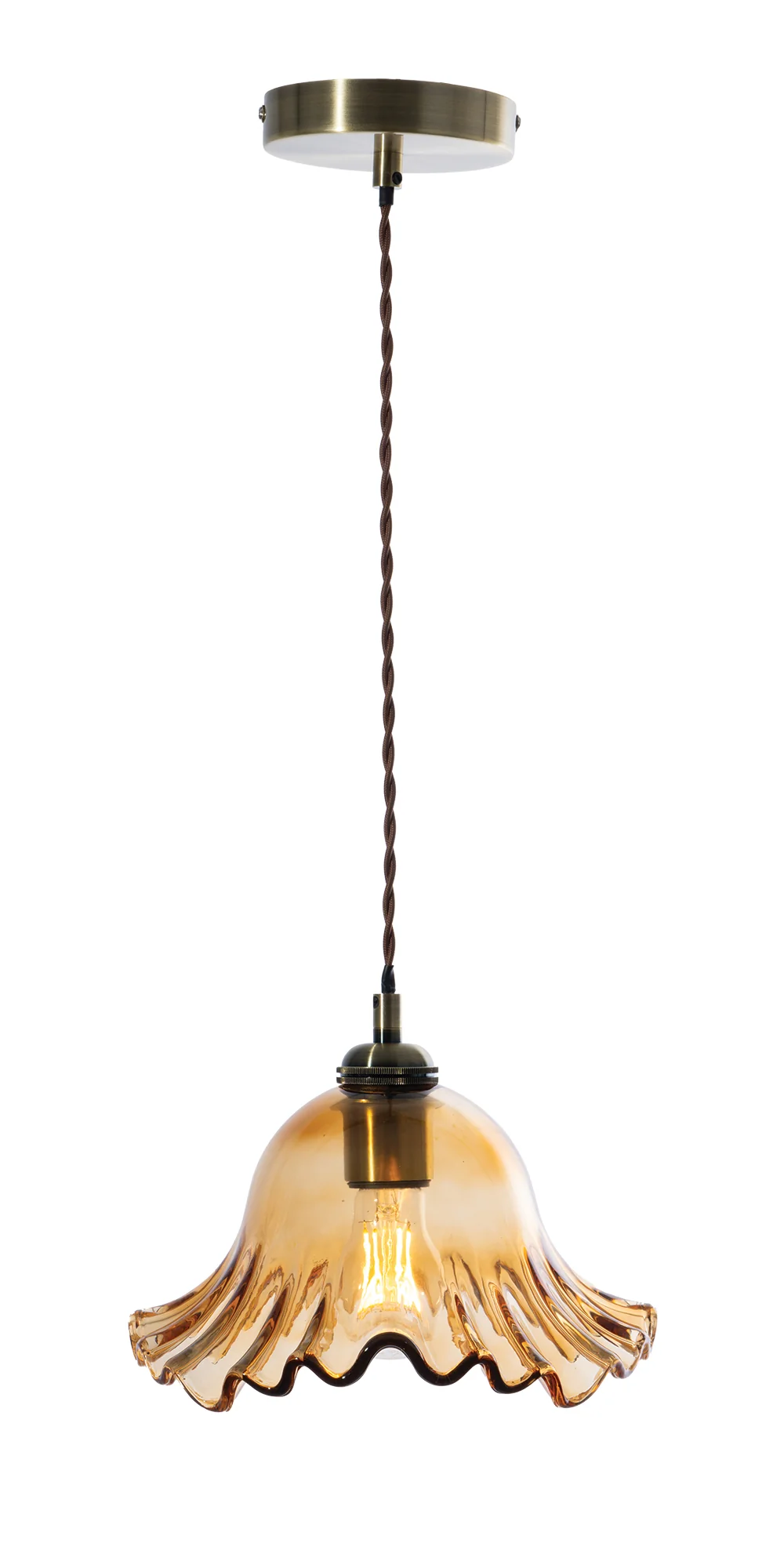 Sarina Glass Pendant Light with Twisted Flex – Modern Ceiling Pendant - Image 3