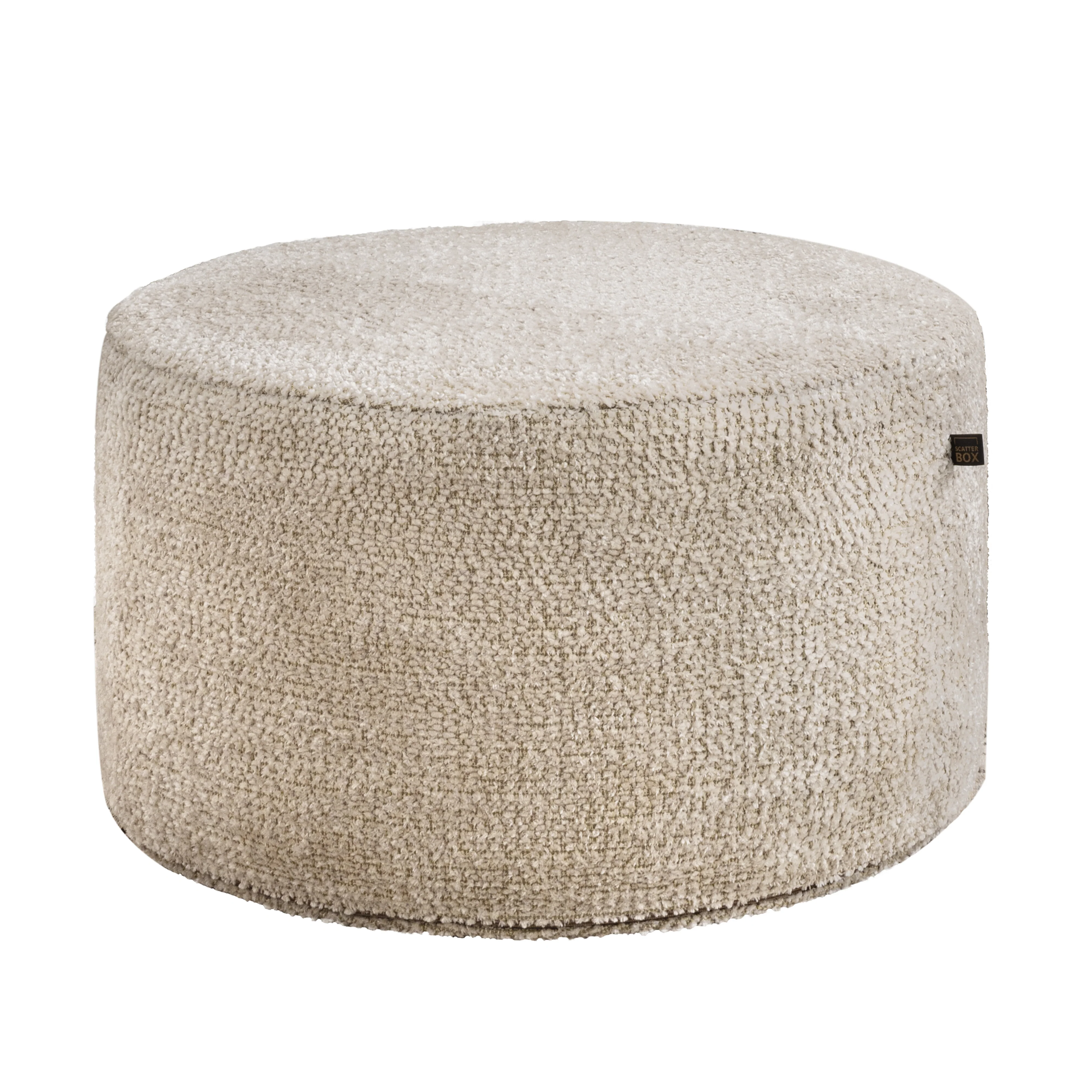 Scatter Box Ottoman Round Rowan Cream/Gold
